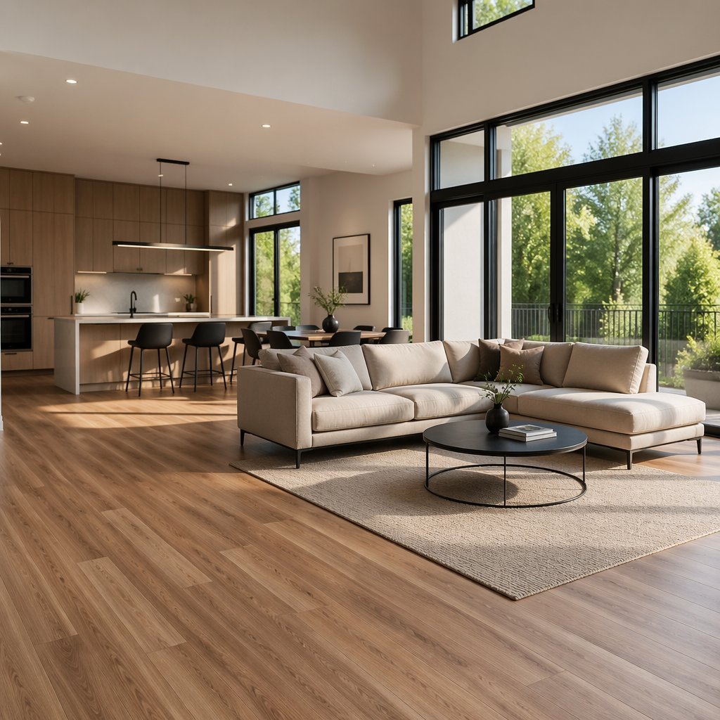 Modern Surrey home with stylish laminate flooring installed by expert installer