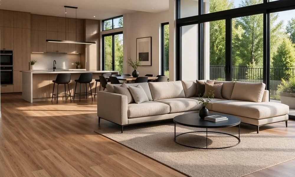 Modern Surrey home with stylish laminate flooring installed by expert installer